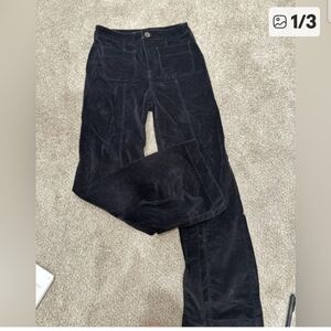 LC Lauren Conrad Black Corduroy Wide-Leg Jeans